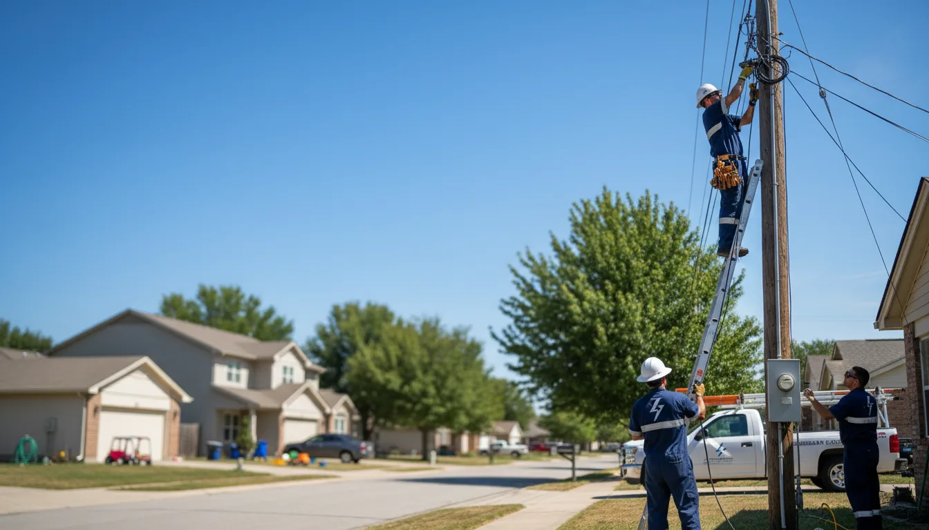 Residential electrician providing installation services in Faucett, MO